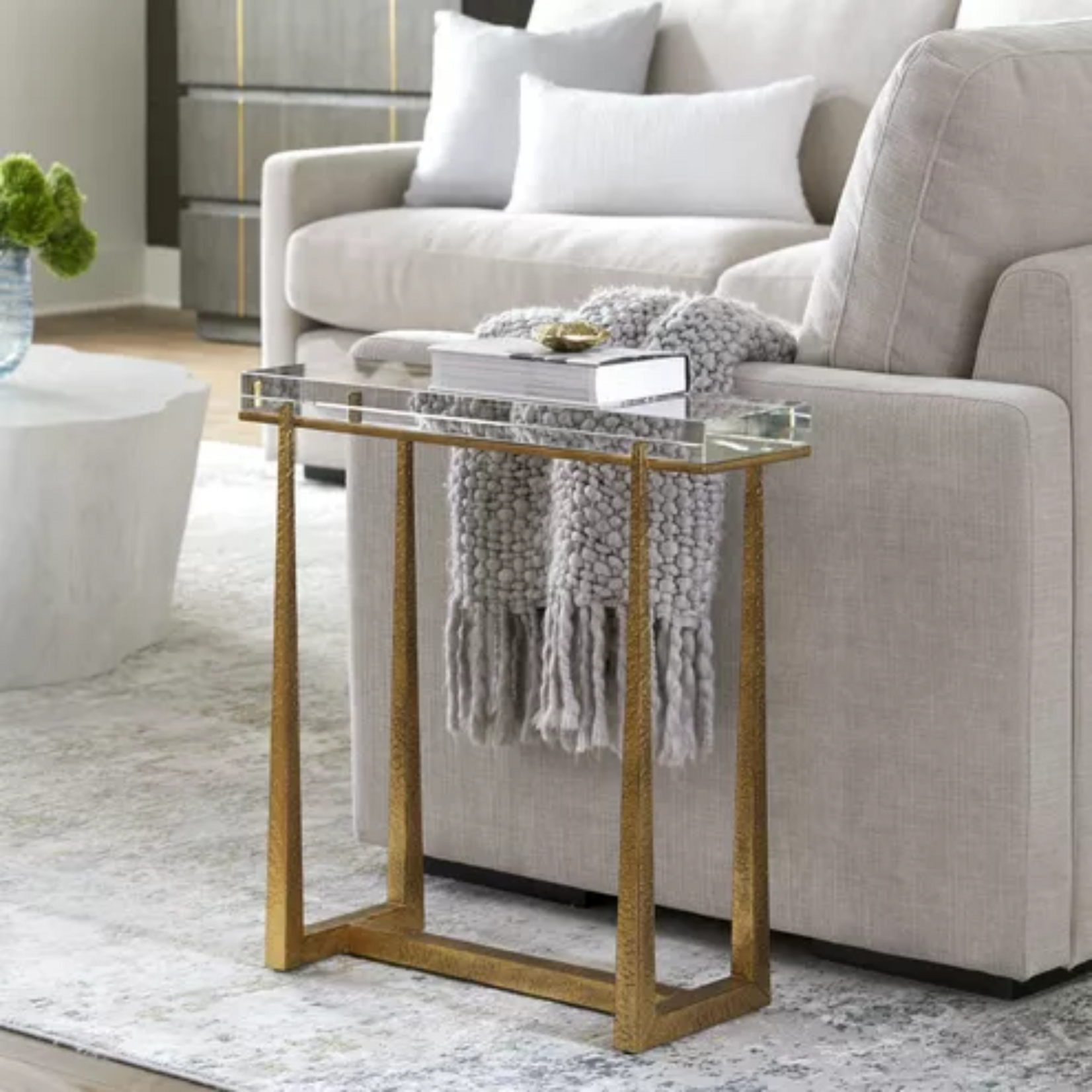 Uttermost Midas Accent Table Gold