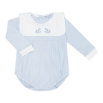 Blue Rocking Horse Baby Long Sleeve Bubble
