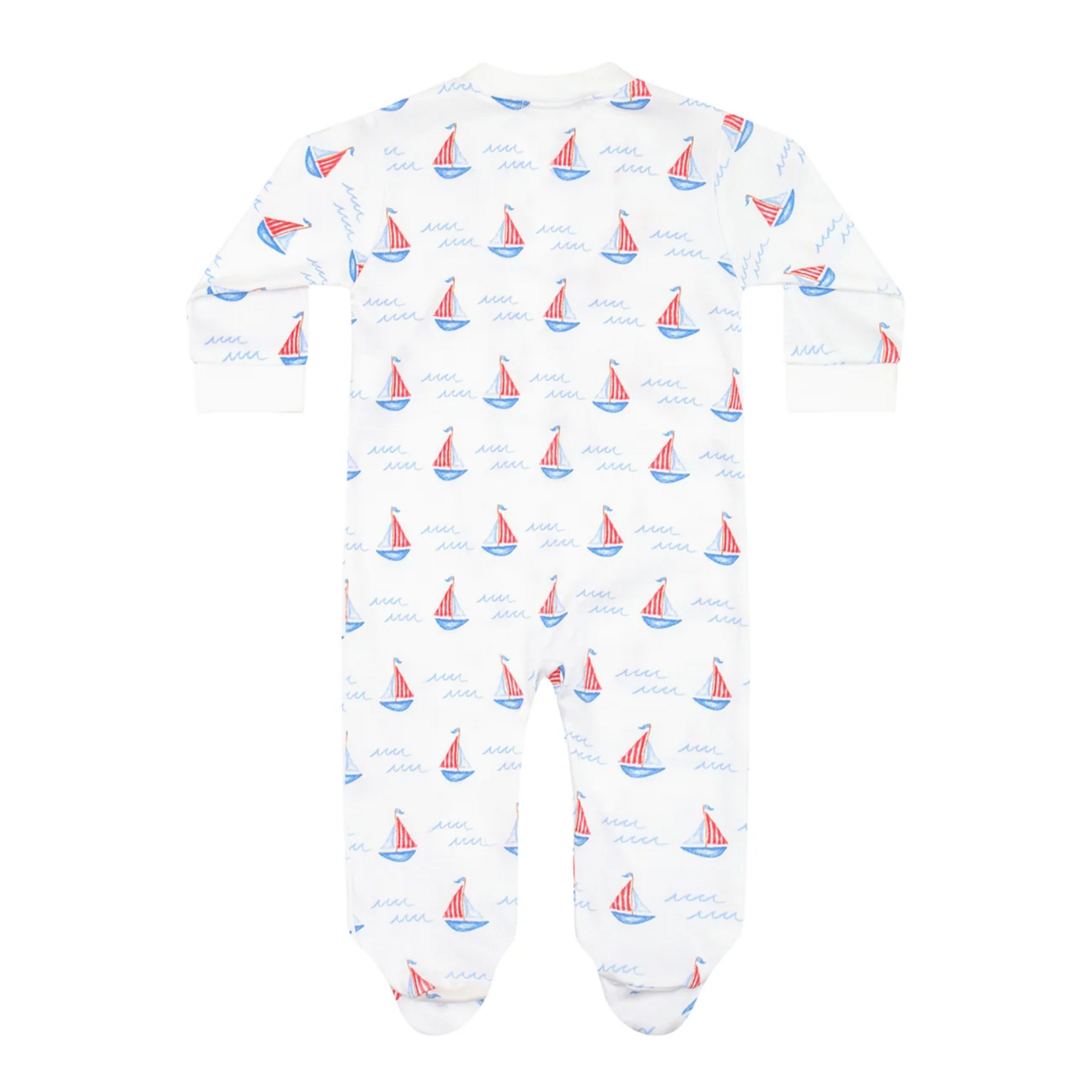 Sailboats Zipper Footie