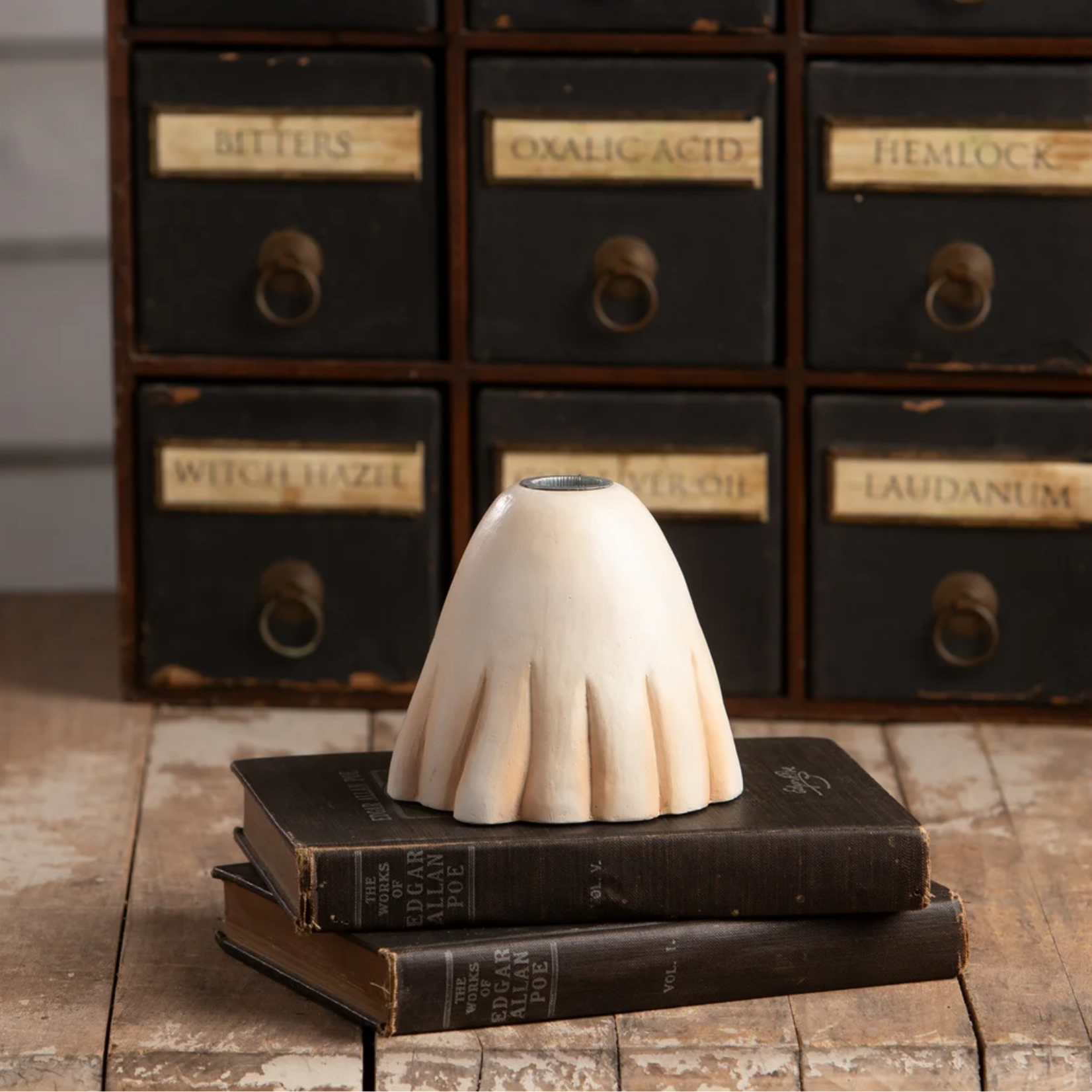 Bethany Lowe Designs Scared Ghost Candlestick