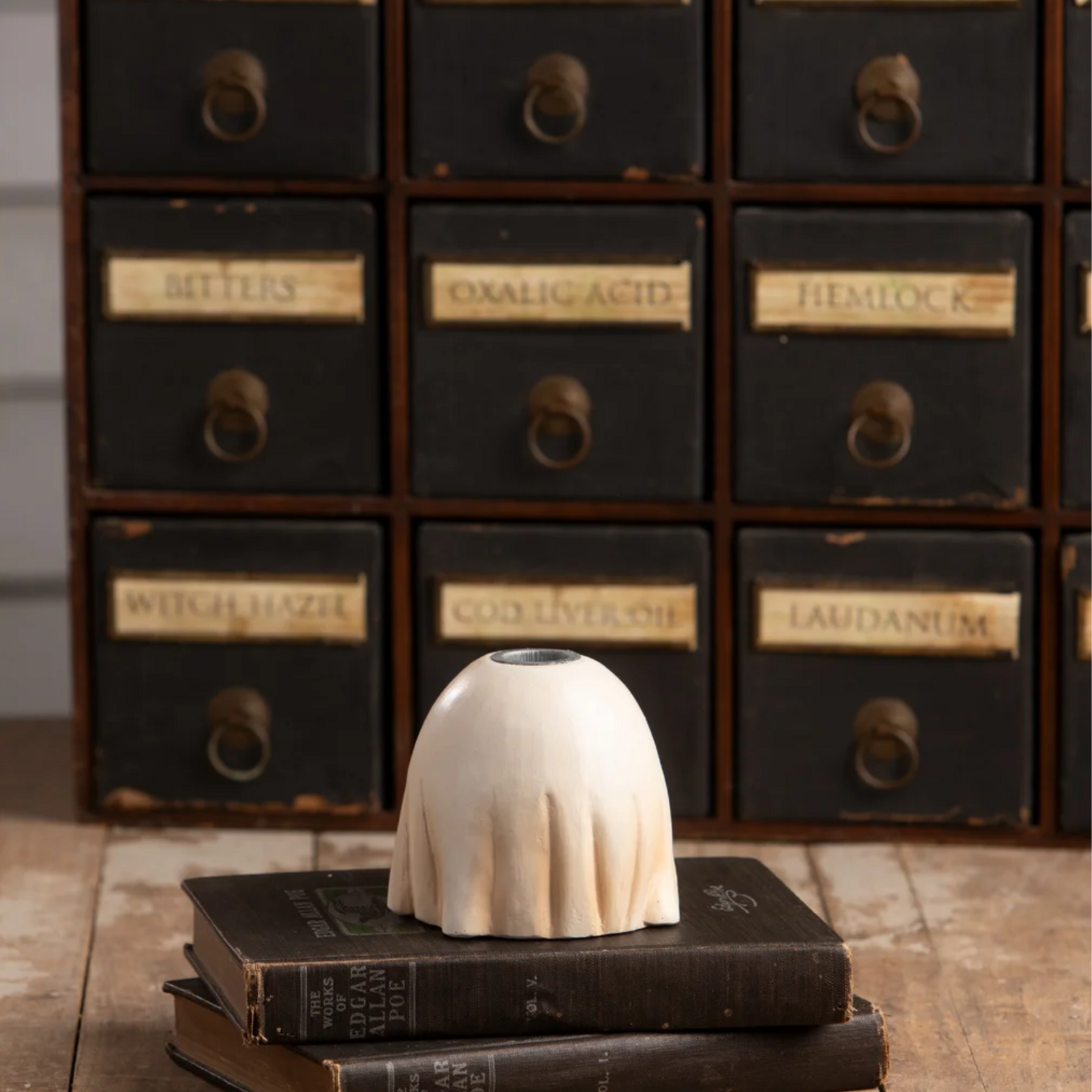 Bethany Lowe Designs Surprised Ghost Candlestick