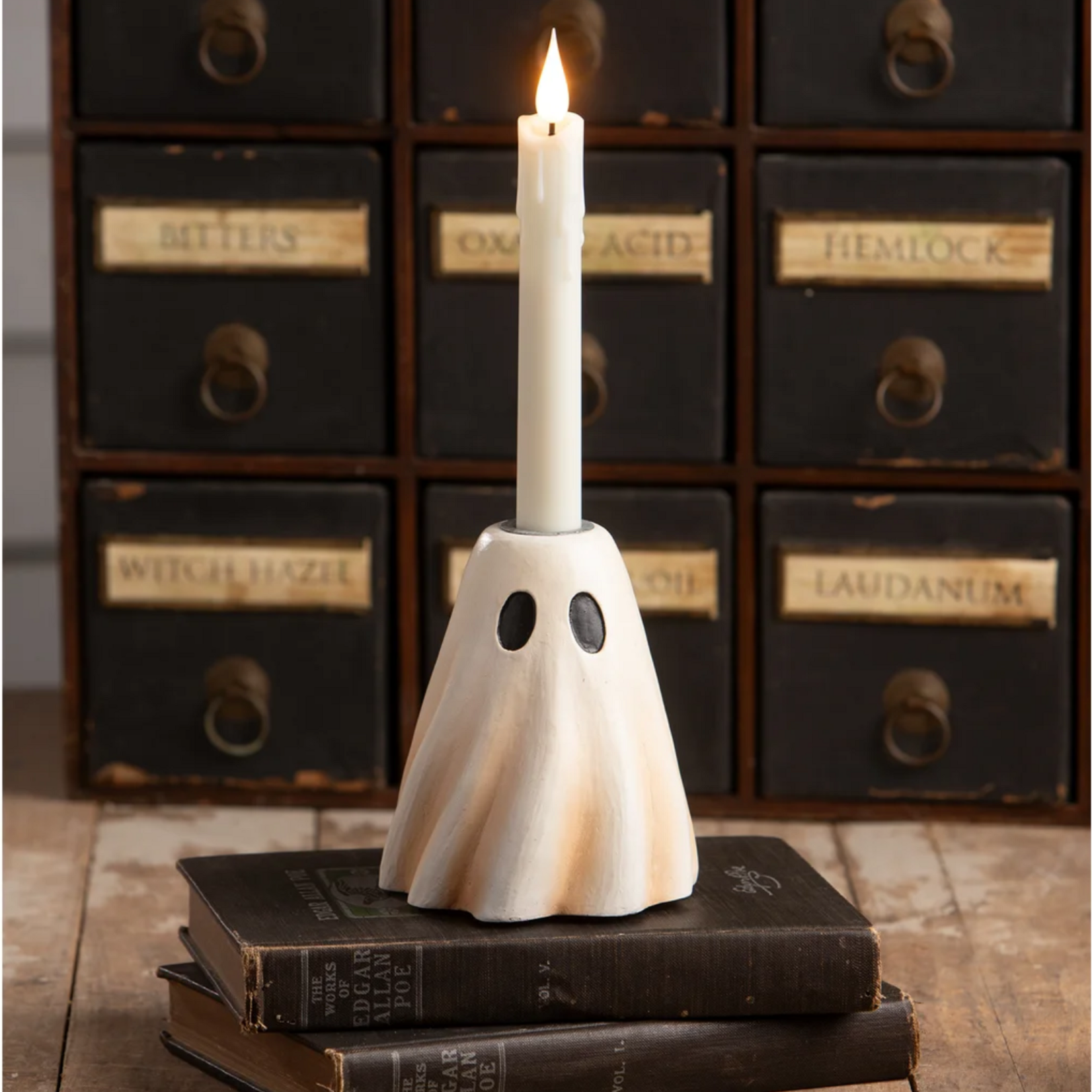 Bethany Lowe Designs Tall Ghost Candlestick