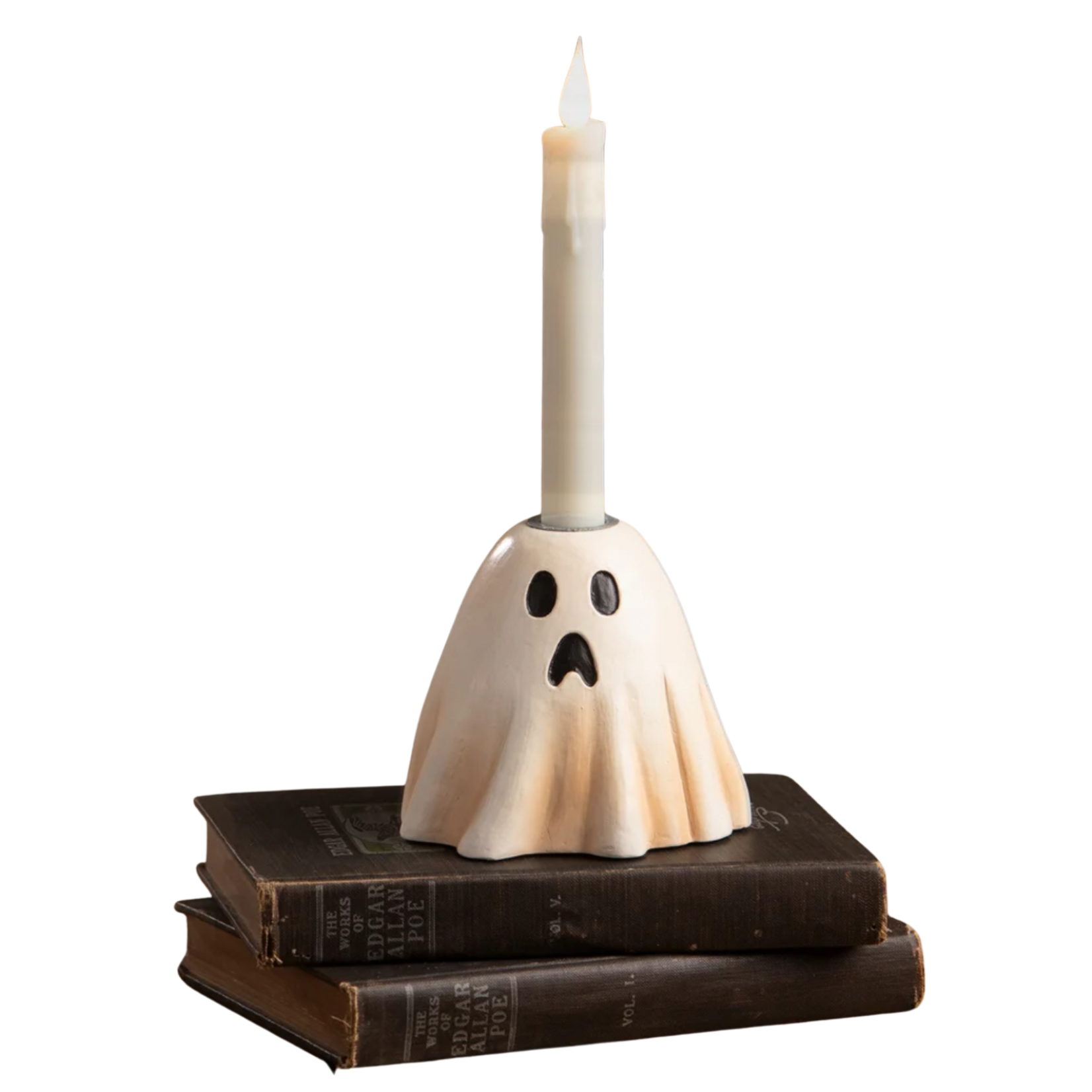 Bethany Lowe Designs Scared Ghost Candlestick