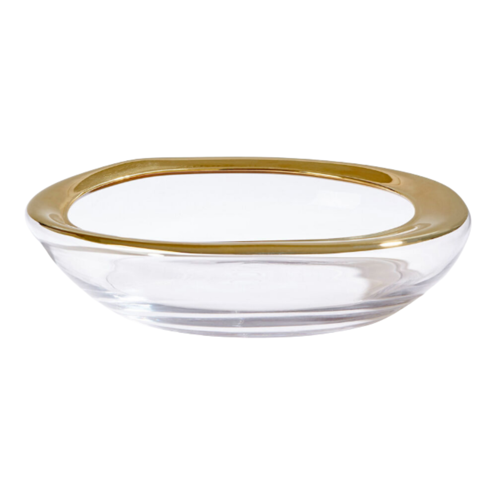 Harper Organic Formed Bowl- Gold Rim
