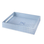 Addison Ross Addison Ross Medium Gingham Tray Blue