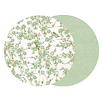 Round Two-Sided Blossom Placemat Set of 2 - Green
