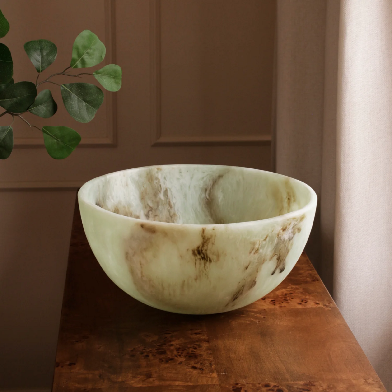 Beatriz Ball Resin Giada Large Bowl - Jade Swirl