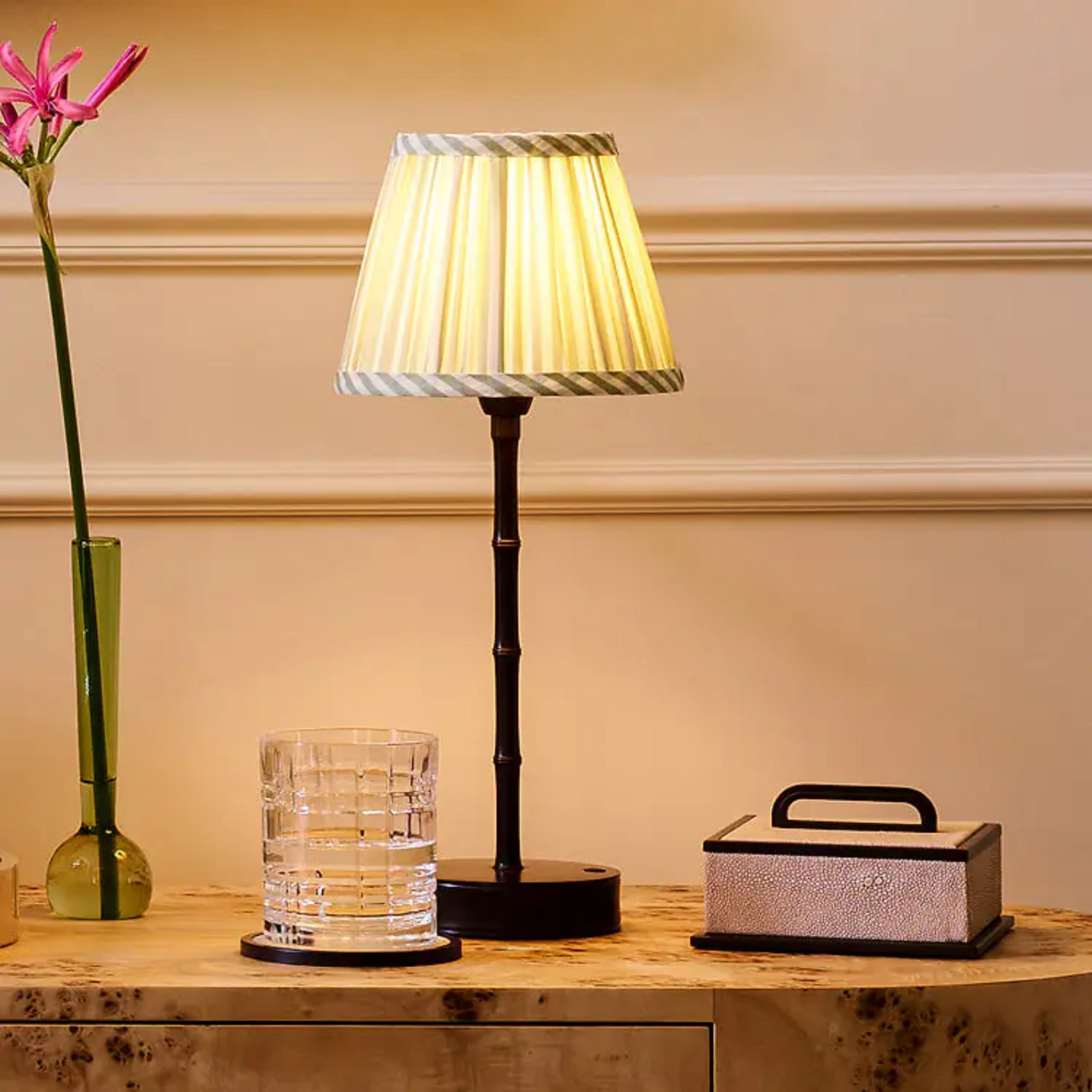 Addison Ross Small Ecru Faux Shagreen Box