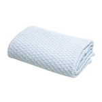 Stonewashed Basket Weave Baby Stonewashed Basket Weave Blanket with Binding - Blue