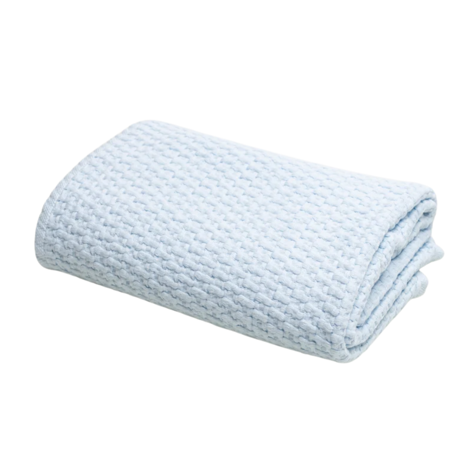 Stonewashed Basket Weave Baby Stonewashed Basket Weave Blanket with Binding - Blue