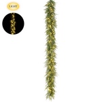 Willow Pine Garland with Twinkle Lights