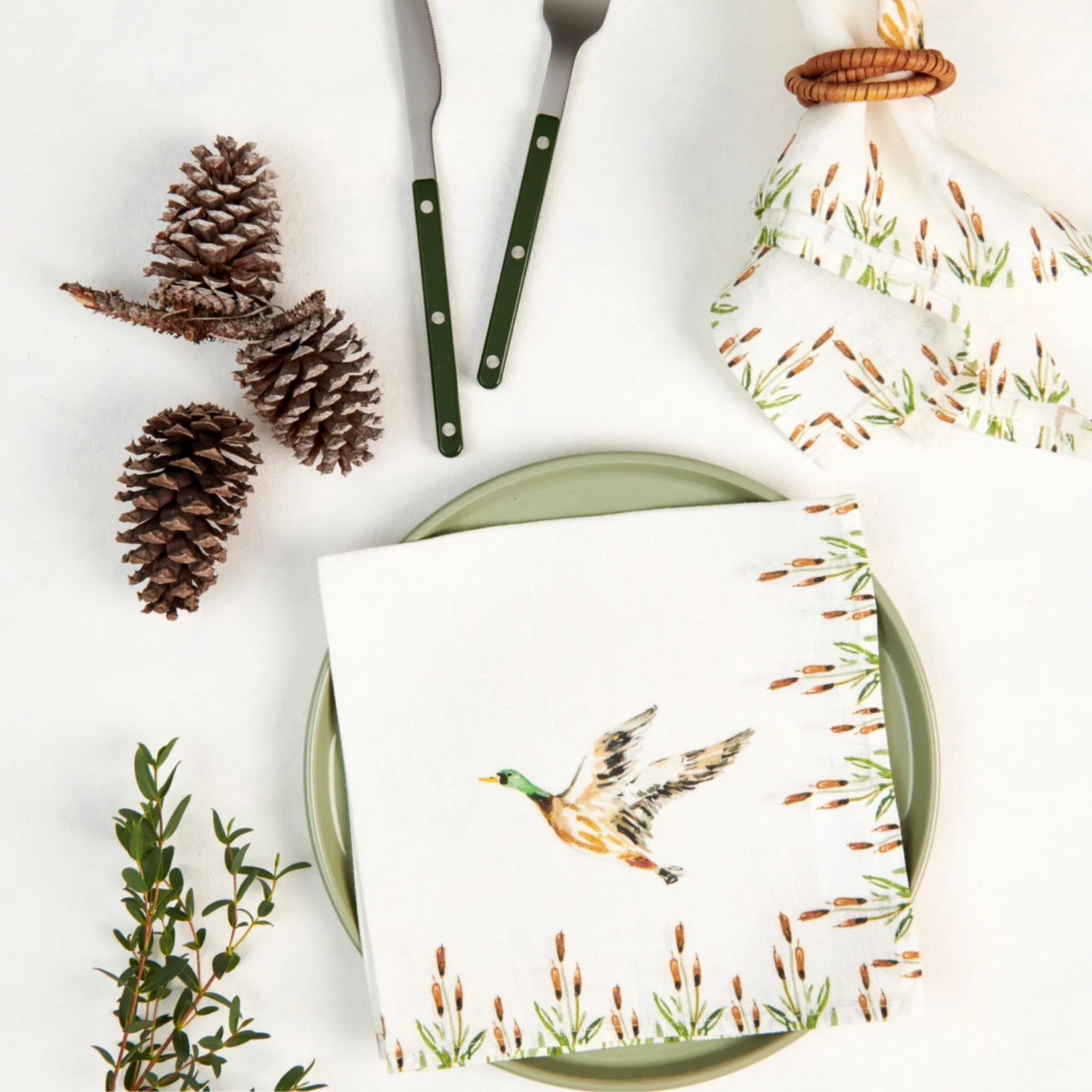 Darling Lemon Dinner Napkins Set of 4 - Ducks