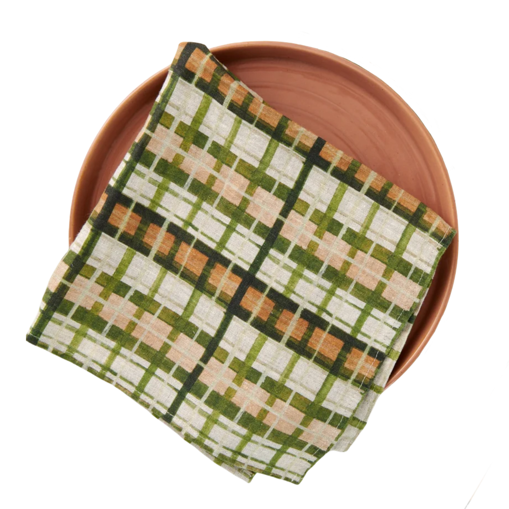 Darling Lemon Dinner Napkins Set of 4 - Fall Plaid