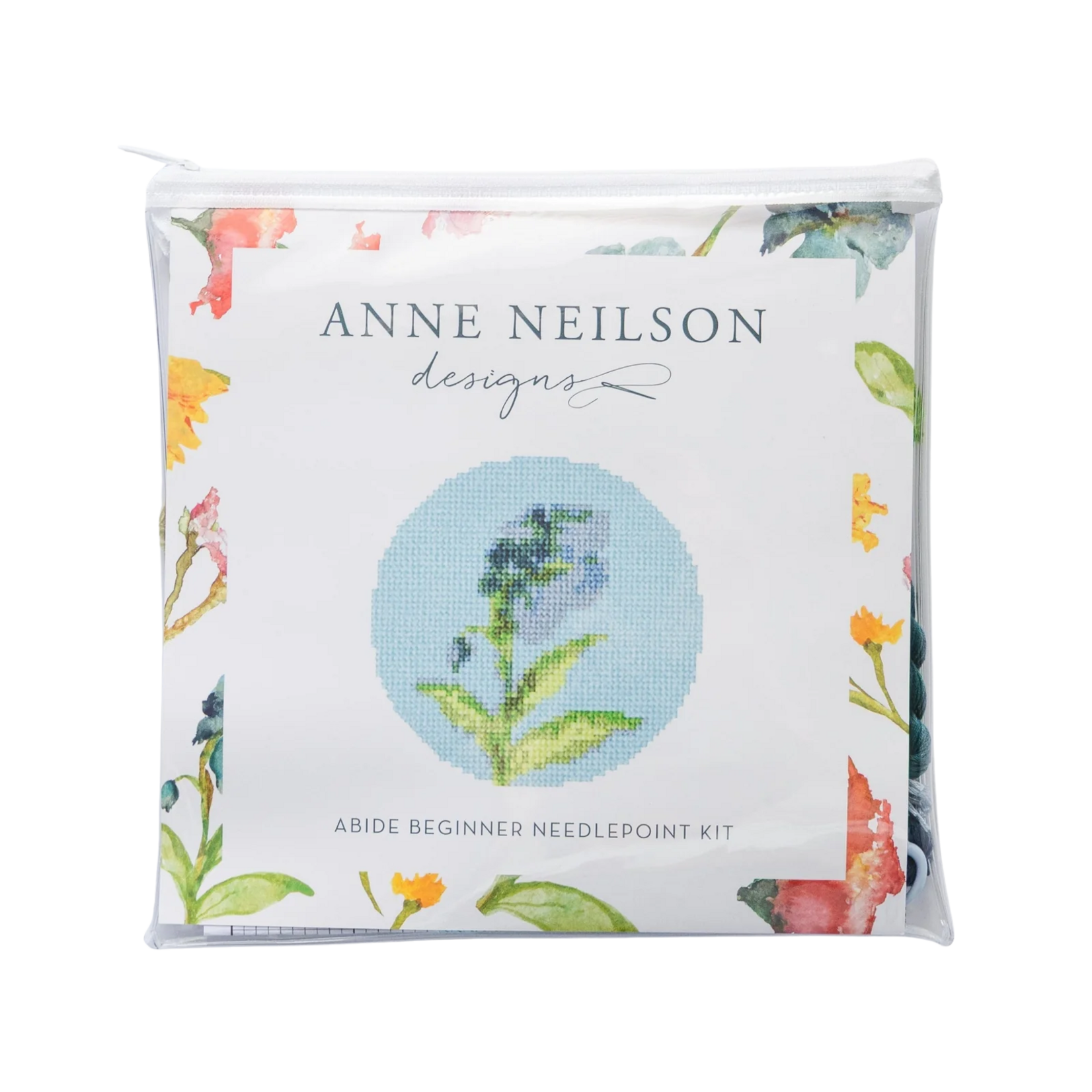 Abide Floral Beginner Needlepoint Kit