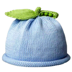 Margareta Horn Blue Sweet Pea Knit Hat - 3-6 months