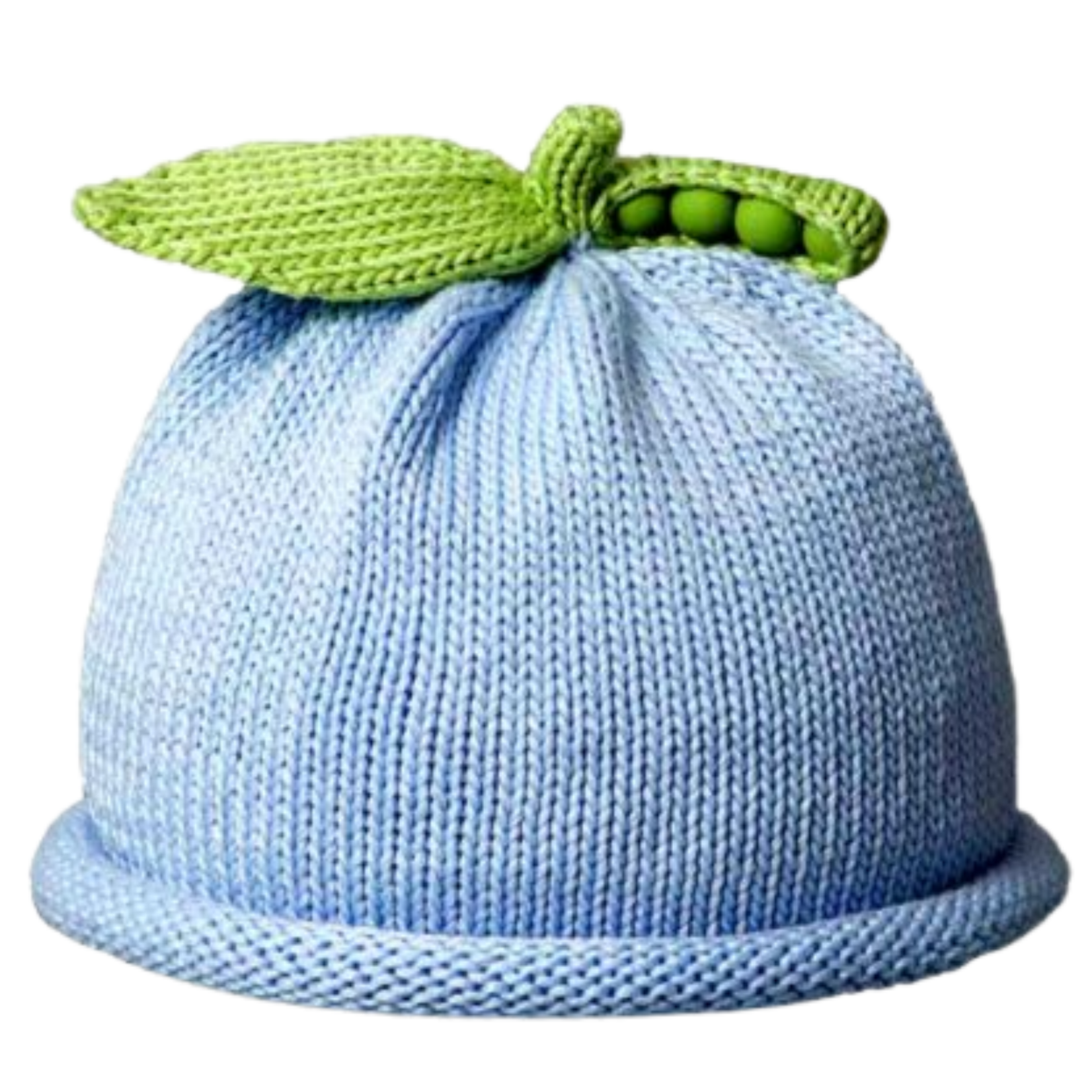 Margareta Horn Blue Sweet Pea Knit Hat - 3-6 months