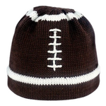 Margareta Horn Brown Football Knit Hat - 3-6 months