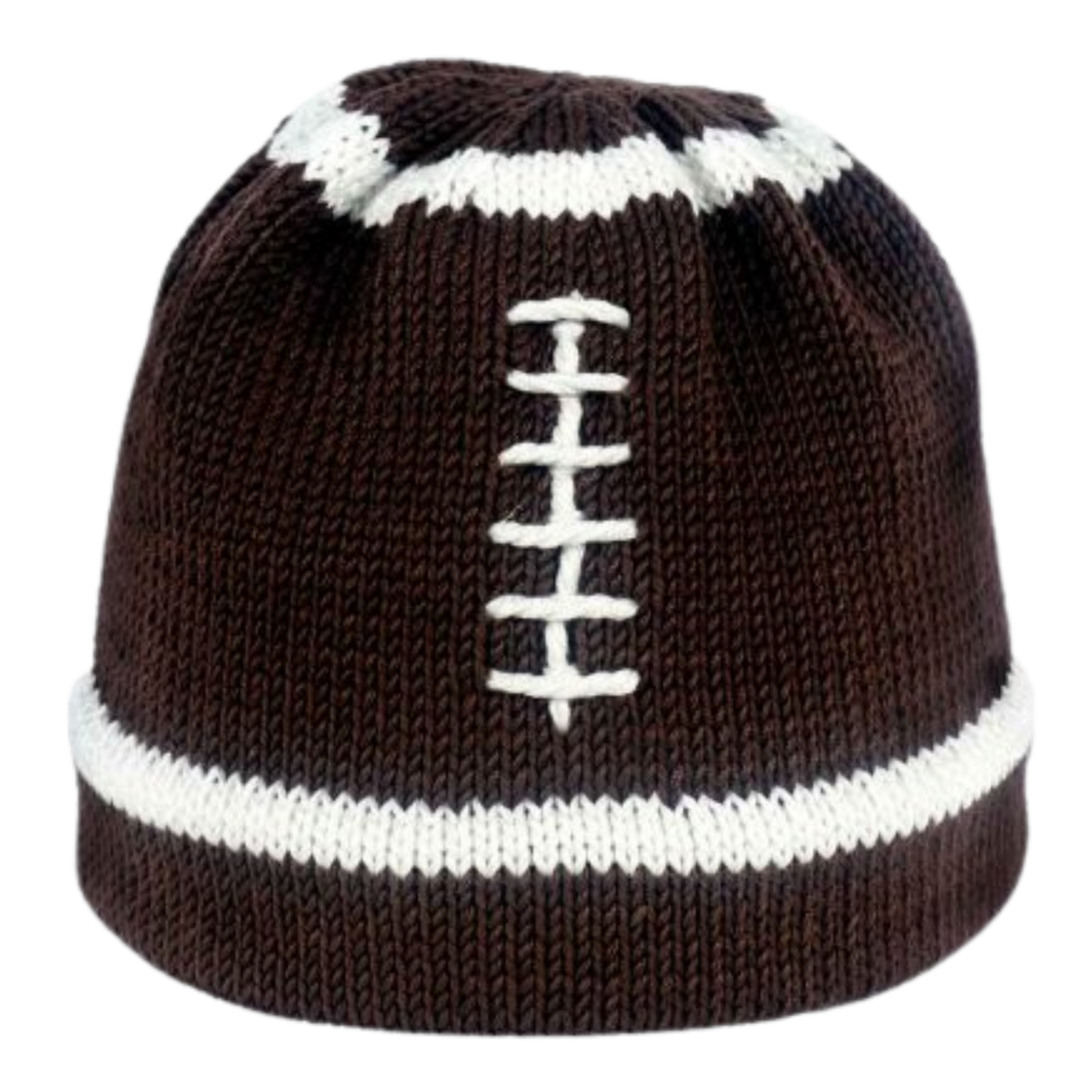 Margareta Horn Brown Football Knit Hat - 3-6 months
