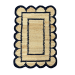 Wool & Jute Scalloped Rug - 2'x3' (Additional Colors Available)