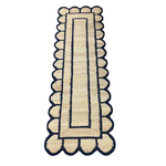 Wool & Jute Scallop Rug - 2.5'x8' (Additional Colors Available)