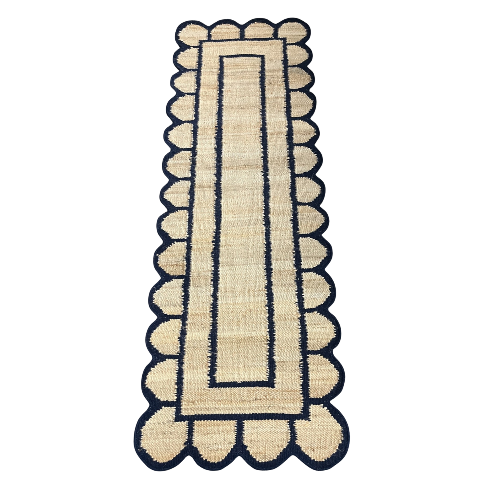 Wool & Jute Scallop Rug - 2.5'x8' (Additional Colors Available)