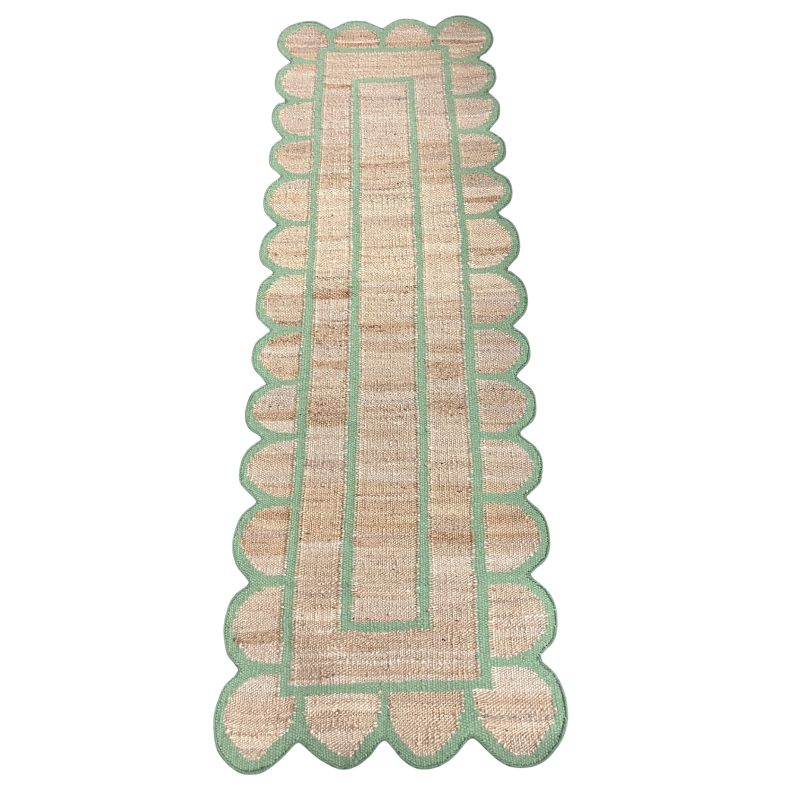 Wool & Jute Scallop Rug - 2.5'x8' (Additional Colors Available)