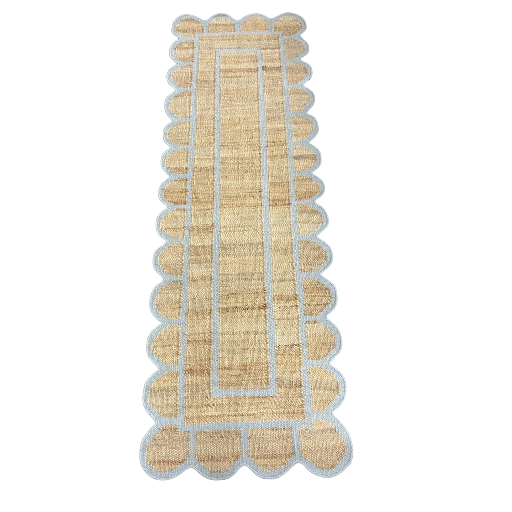 Wool & Jute Scallop Rug - 2.5'x8' (Additional Colors Available)