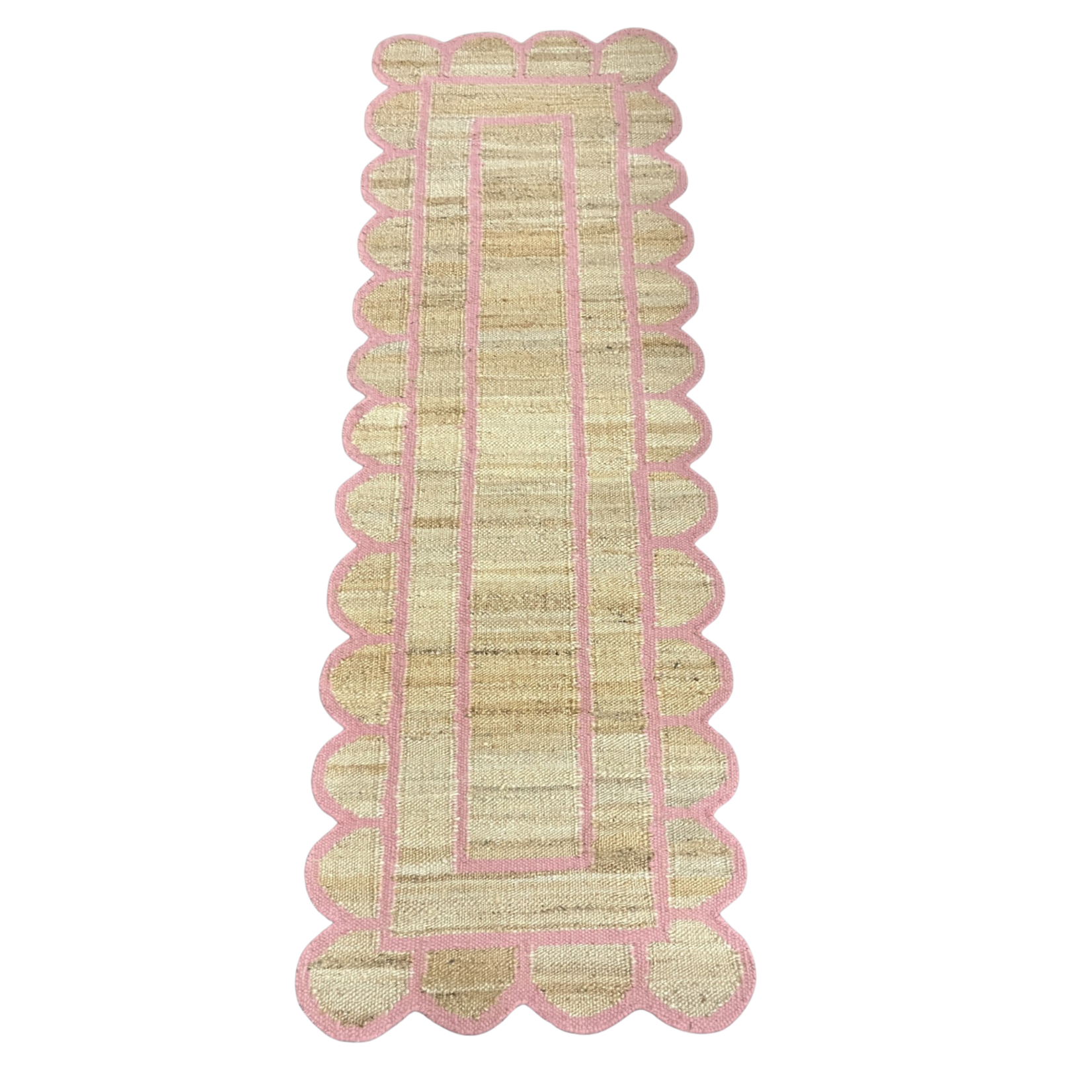 Wool & Jute Scallop Rug - 2.5'x8' (Additional Colors Available)