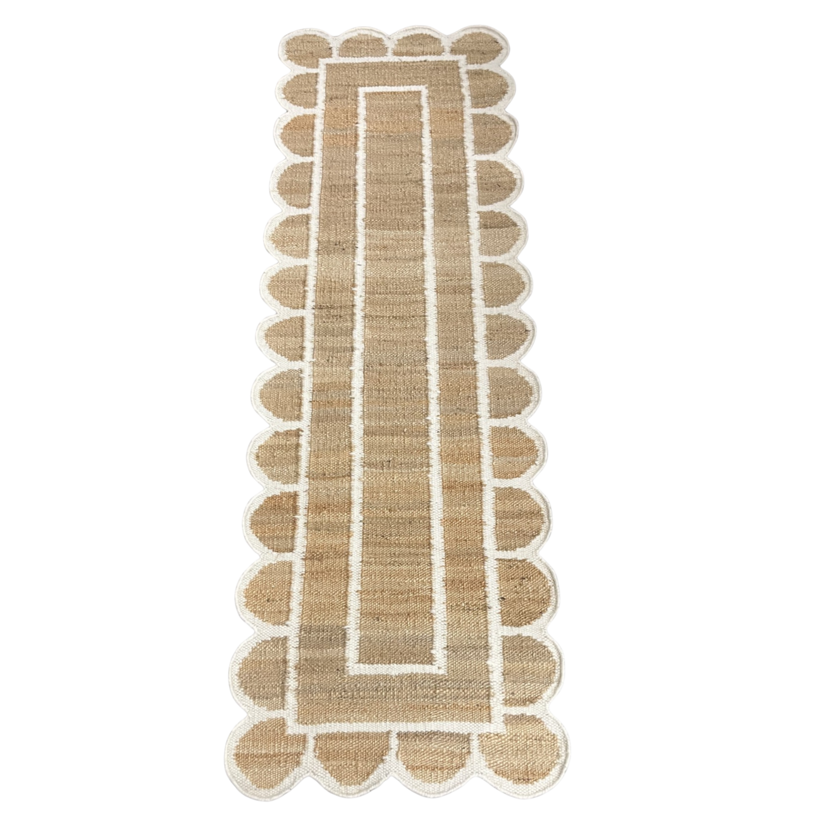 Wool & Jute Scallop Rug - 2.5'x8' (Additional Colors Available)