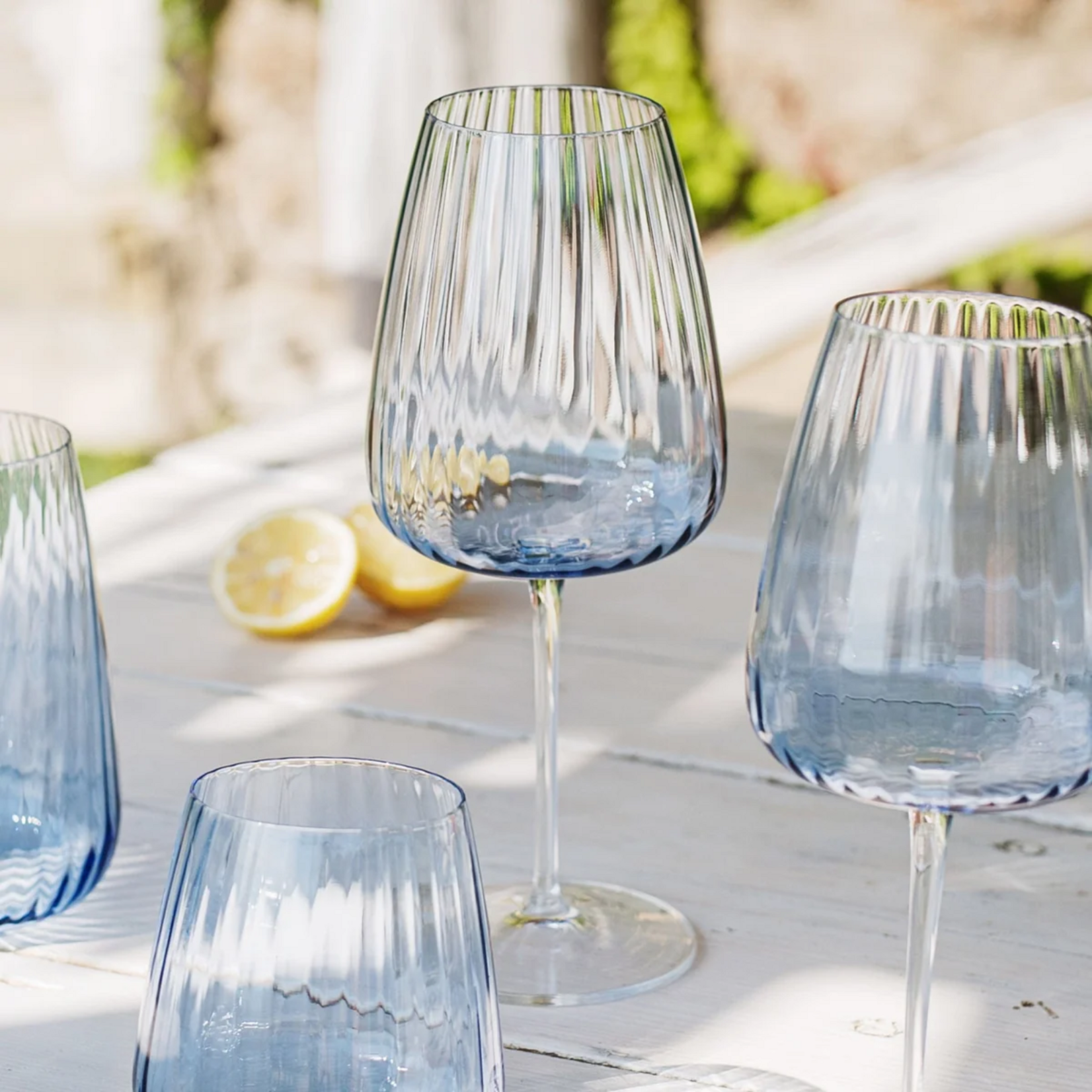 Vietri Vietri Francesca Light Blue  Wine Glass
