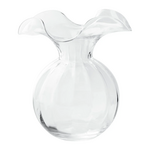 Vietri Vietri Hibiscus Glass Clear Medium Fluted Vase
