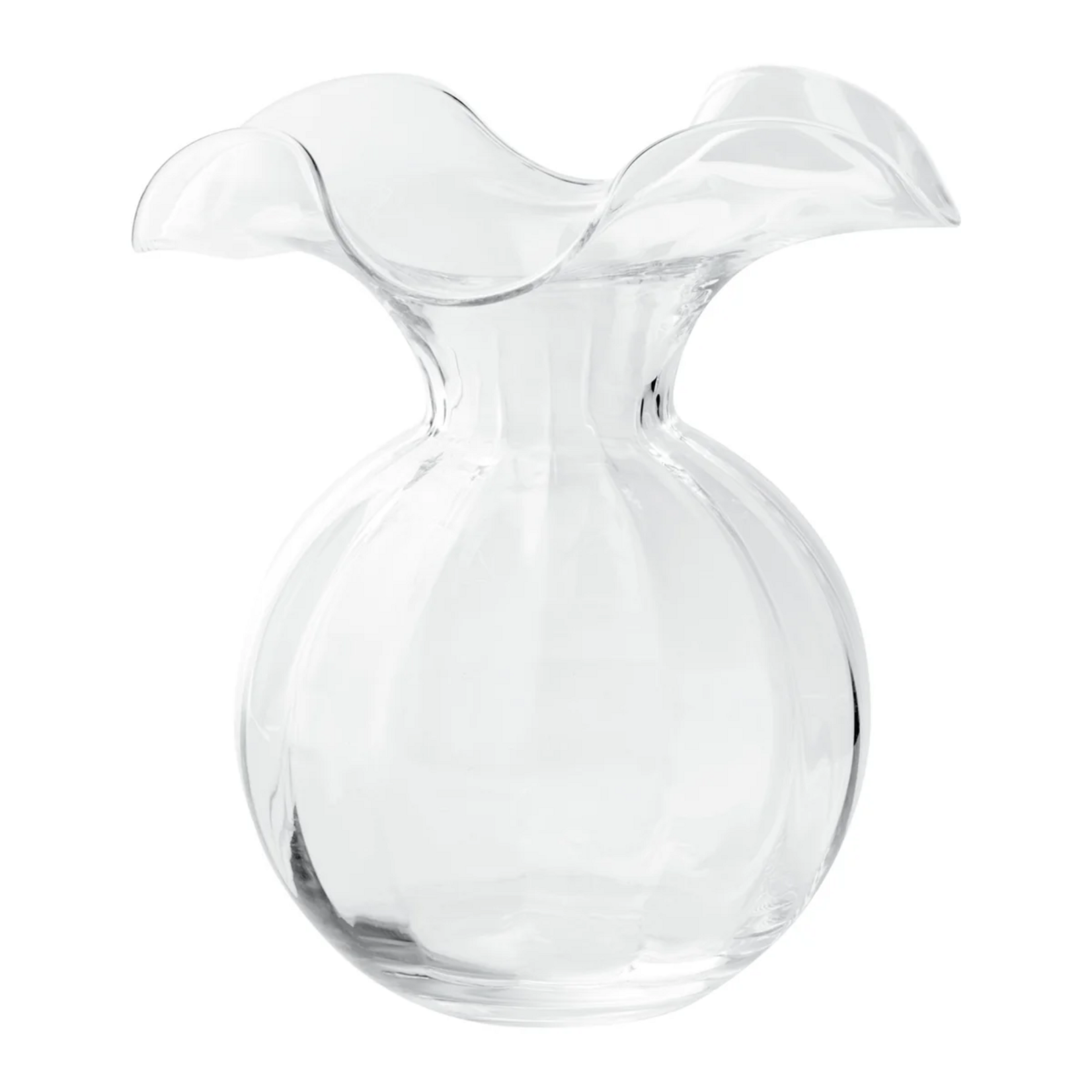 Vietri Vietri Hibiscus Glass Clear Medium Fluted Vase