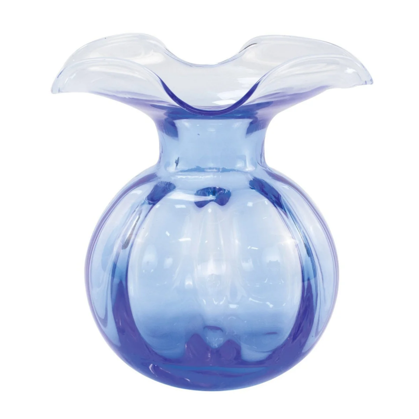 Vietri Vietri Hibiscus Glass Cobalt Medium Fluted Vase