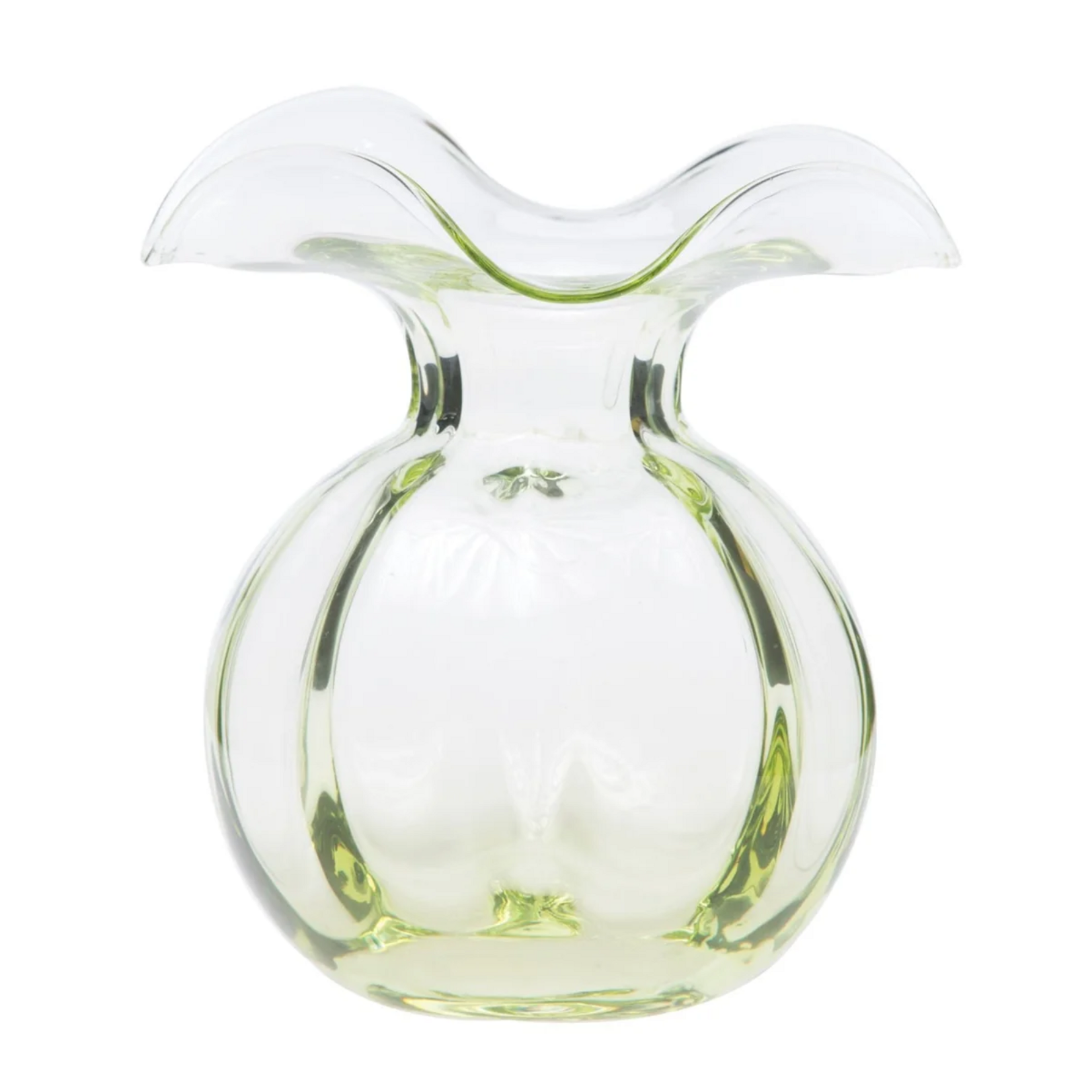 Vietri Vietri Hibiscus Glass Green  Medium Fluted Vase