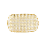 Vietri Vietri Rufolo Glass Gold Basketweave Rectangular Tray