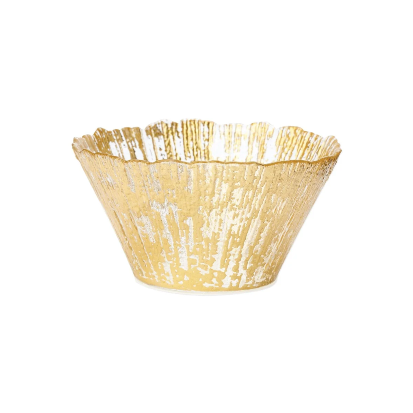 Vietri Vietri Rufolo Glass Gold Small Deep Bowl