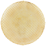 Vietri Vietri Rufolo Glass Gold Round Platter