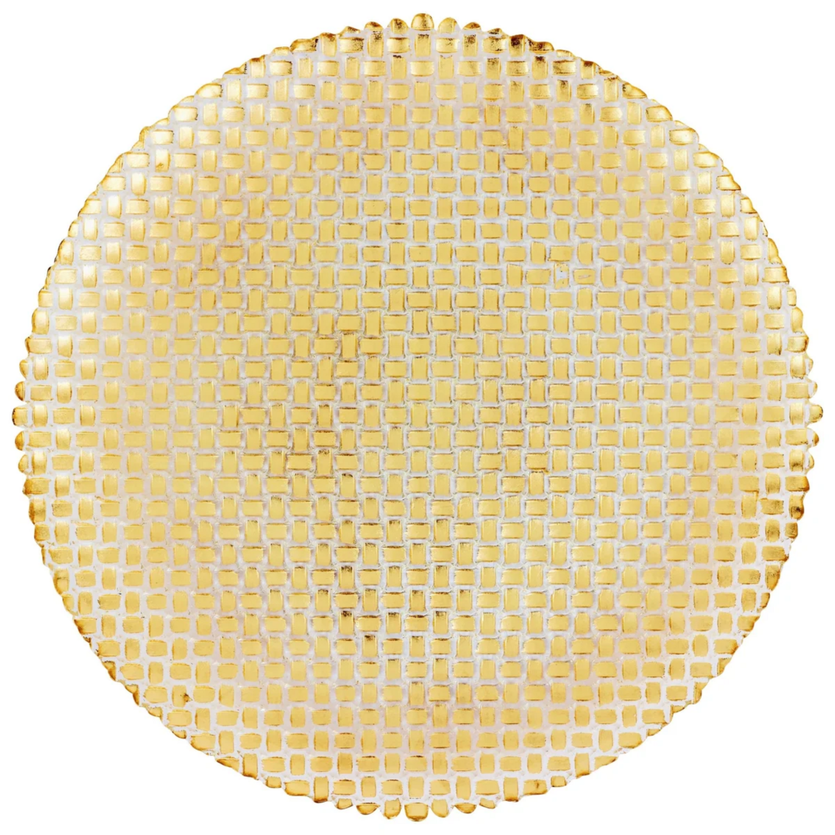 Vietri Vietri Rufolo Glass Gold Round Platter