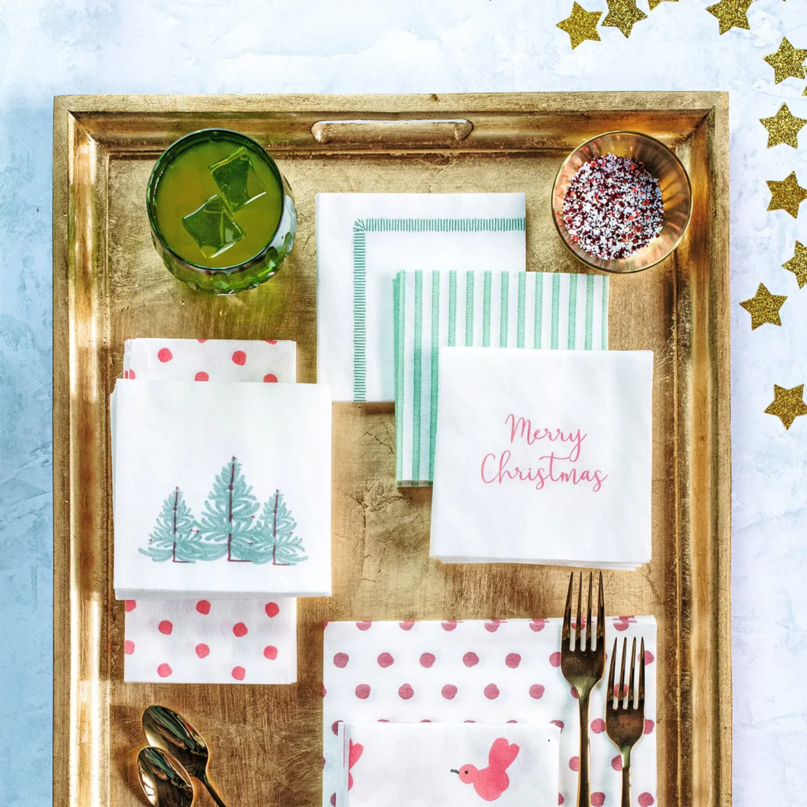 Vietri Vietri Papersoft Lastra Holiday Cocktail Napkins