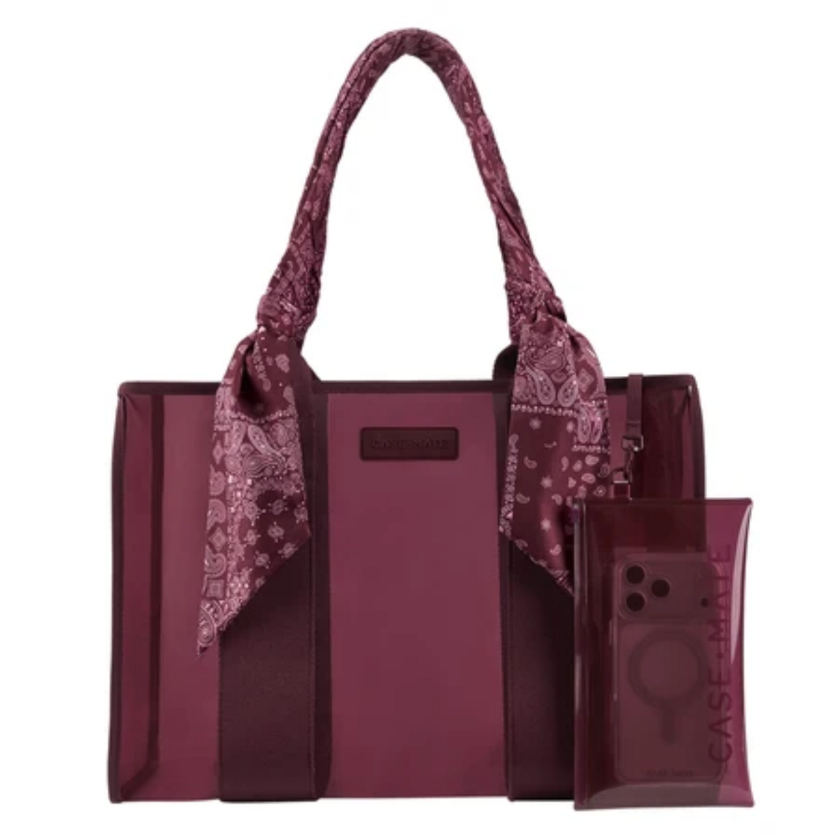 Case Mate Jelly Tote with Phone Pouch Mulberry Twilly Scarf