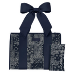 Case Mate Jelly Tote w/ Phone Pouch Navy Bandana Bow