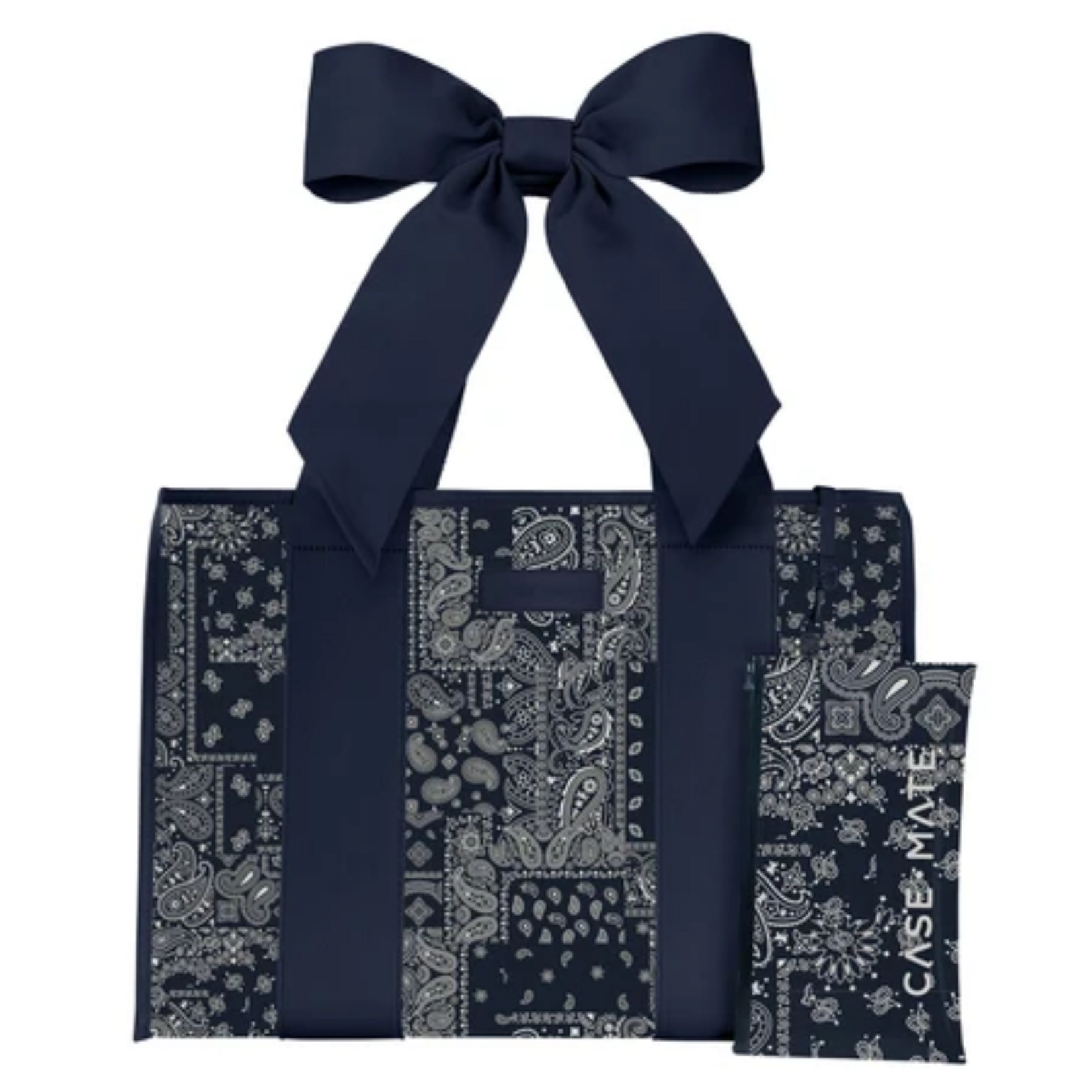 Case Mate Jelly Tote with Phone Pouch Navy Bandana Bow
