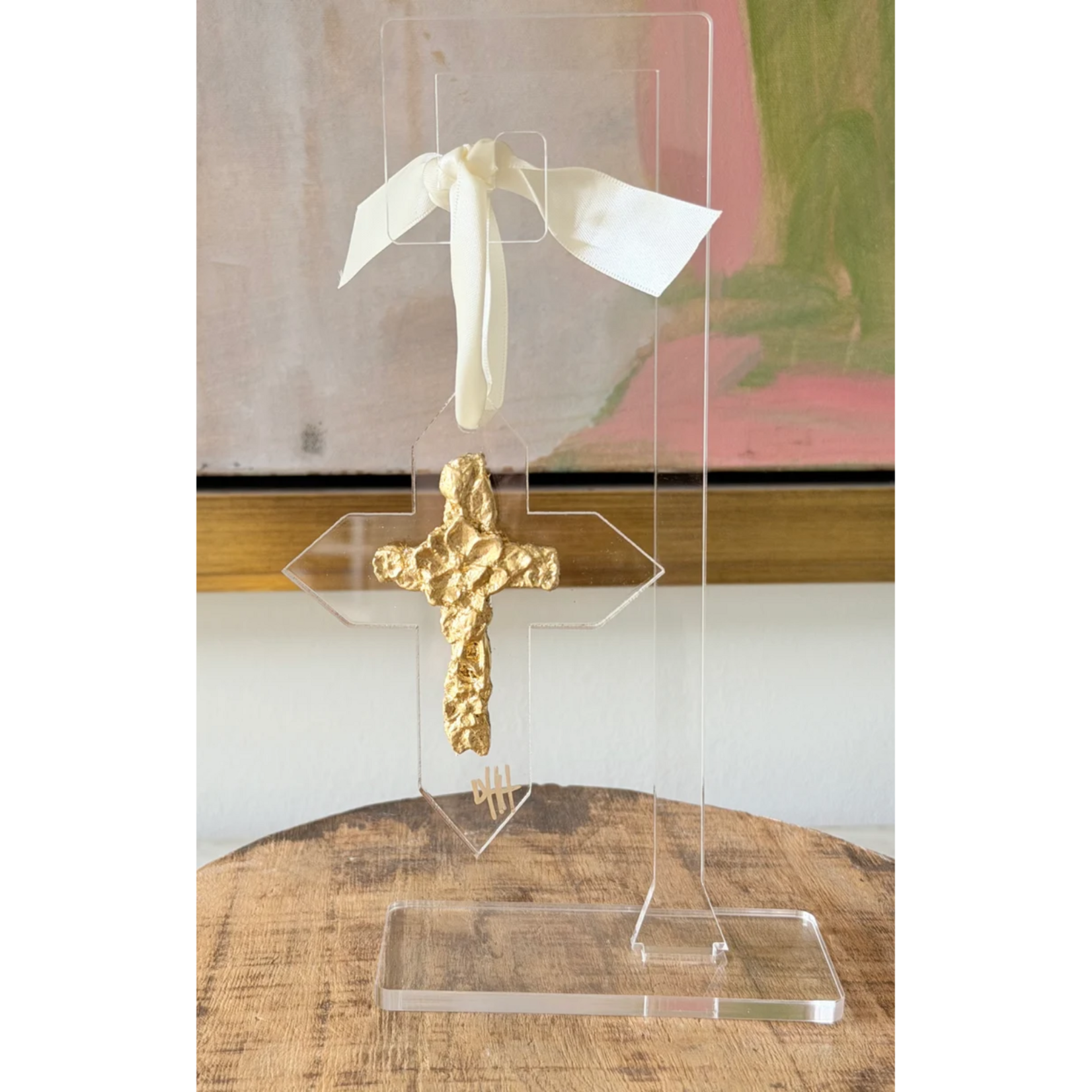 Debra Hewitt Cross with Flower Ornament