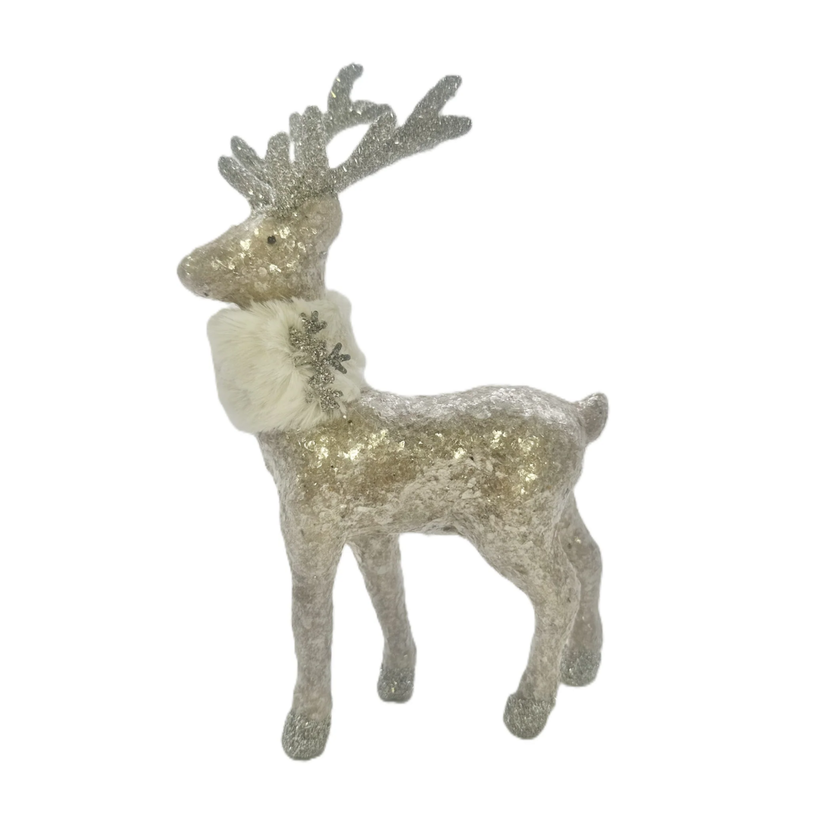 Blitzen with Scarf - Gold Mica, Bisque Fur