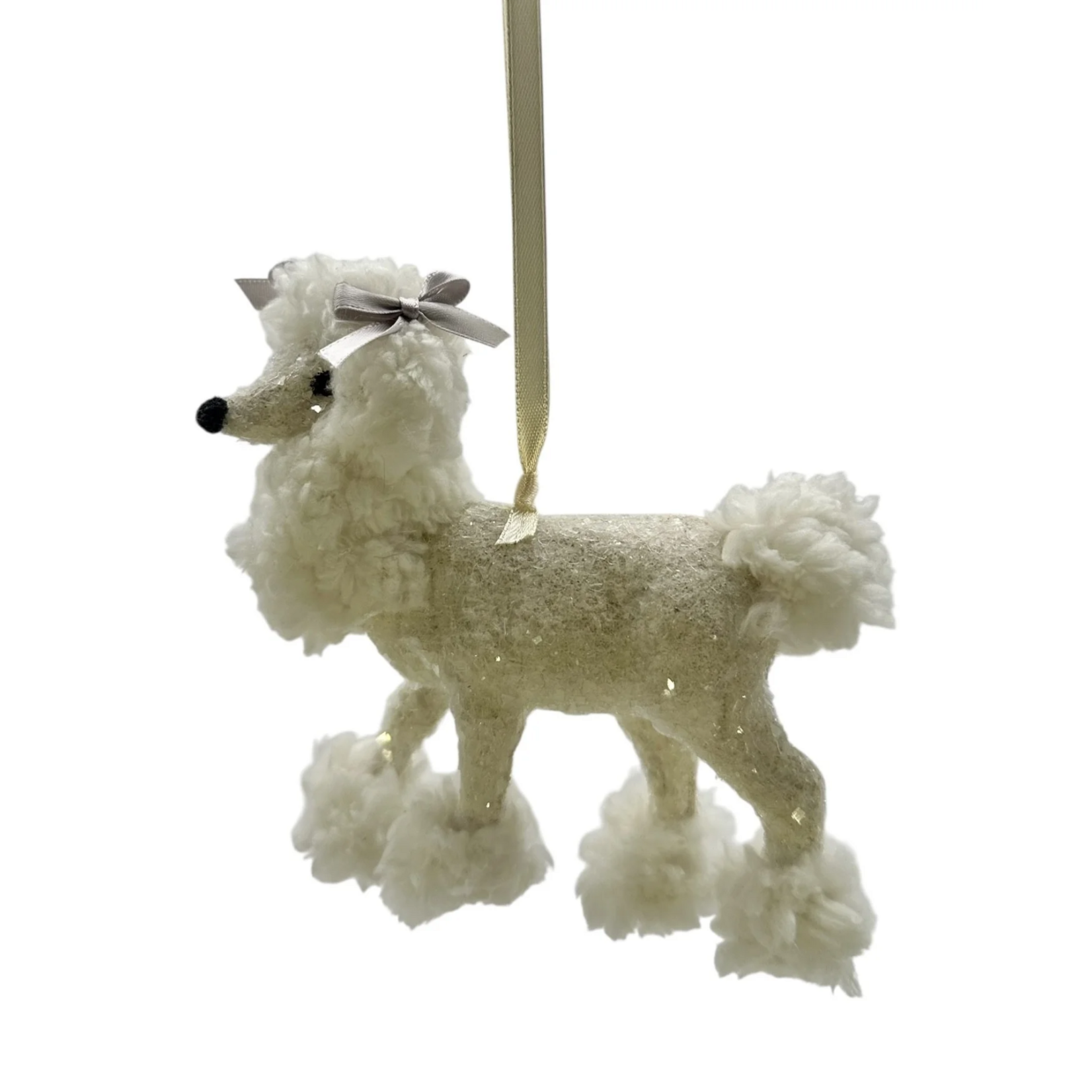 Poodle Ornament - Cream