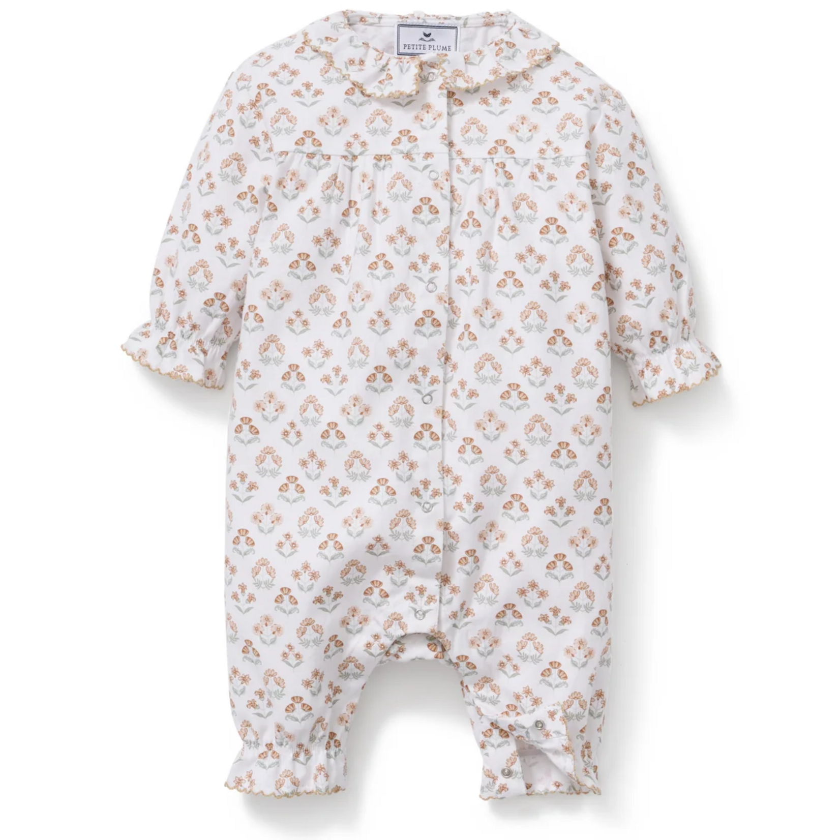 Petite Plume Baby Twill Madeline Romper Estate Garden