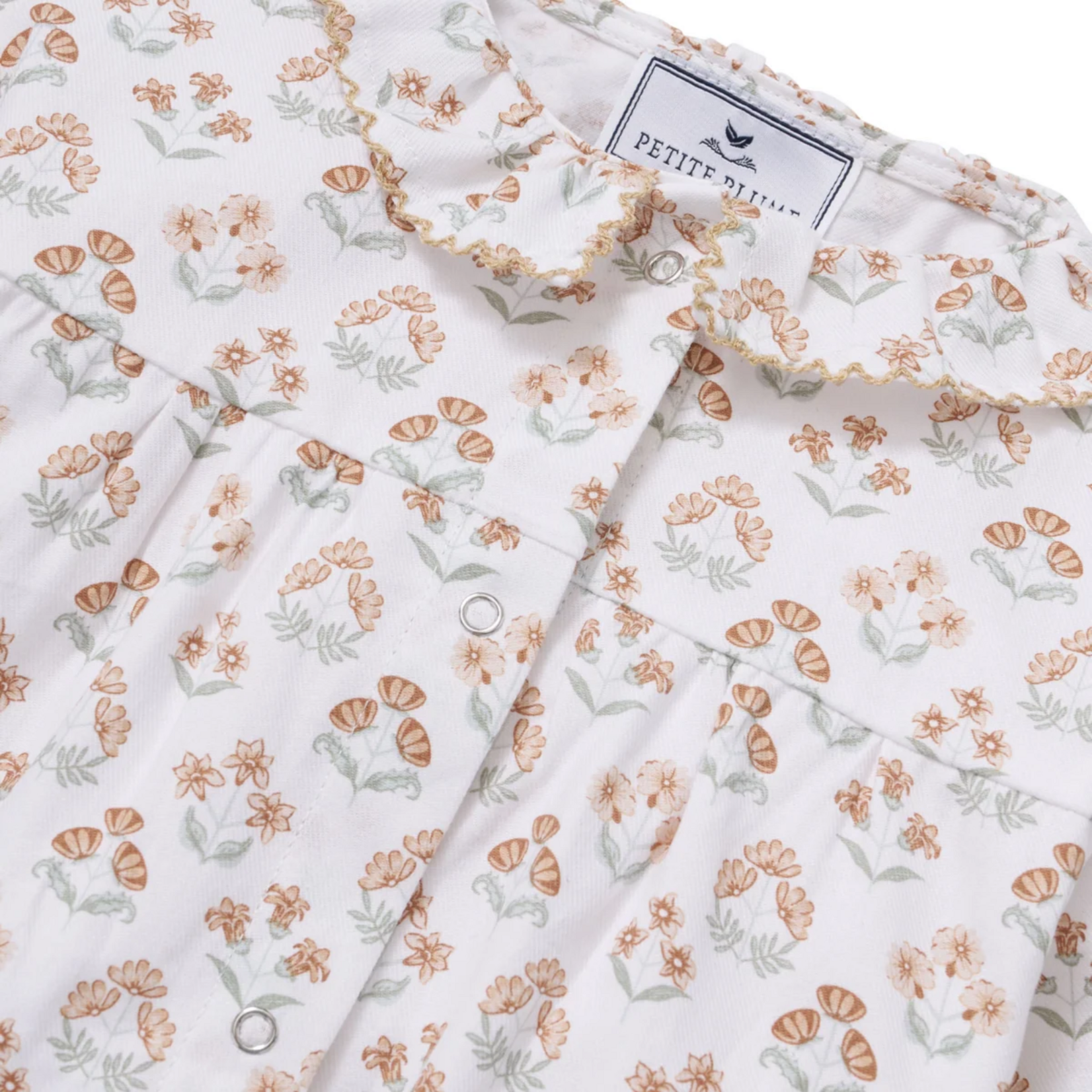 Petite Plume Baby Twill Madeline Romper Estate Garden
