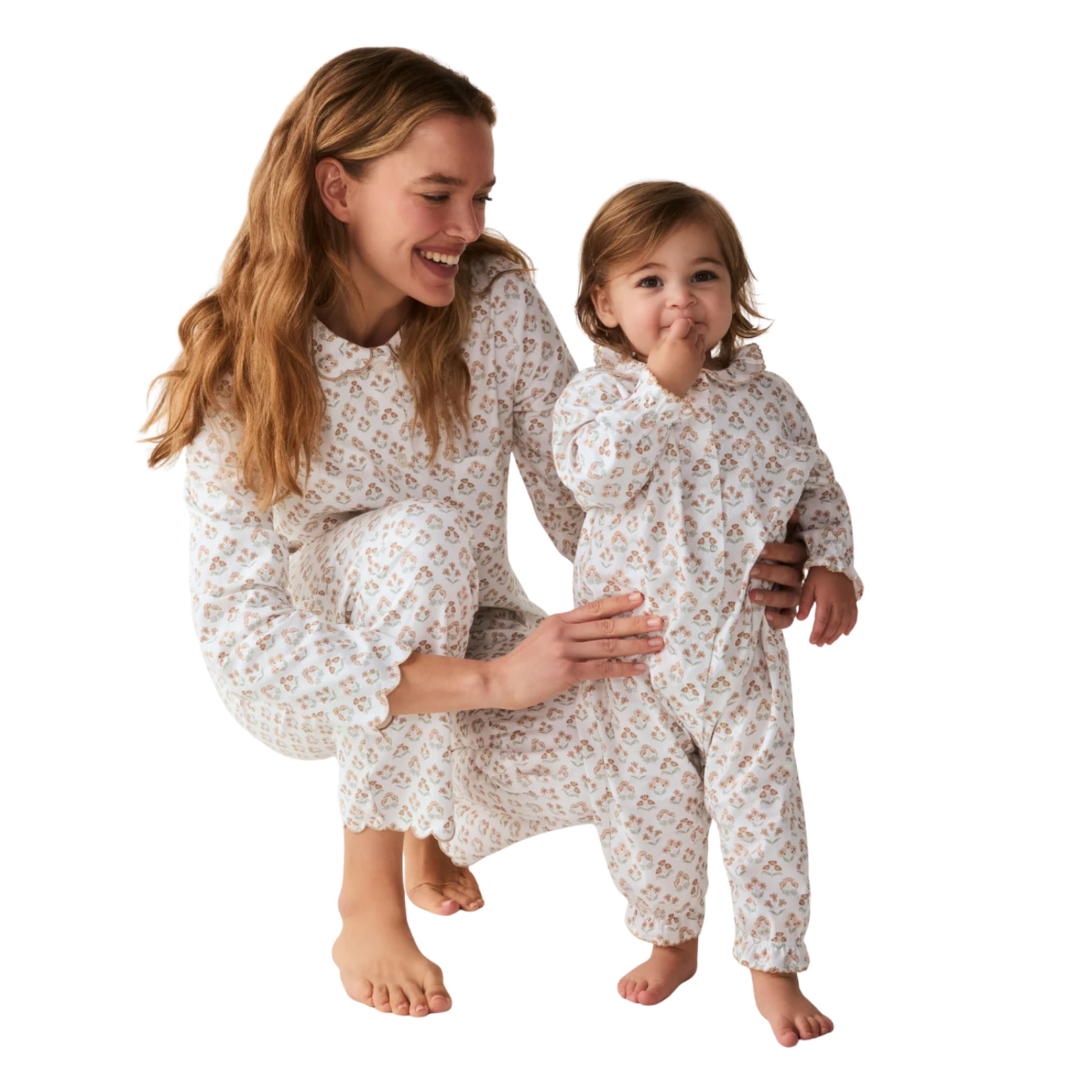 Petite Plume Baby Twill Madeline Romper Estate Garden