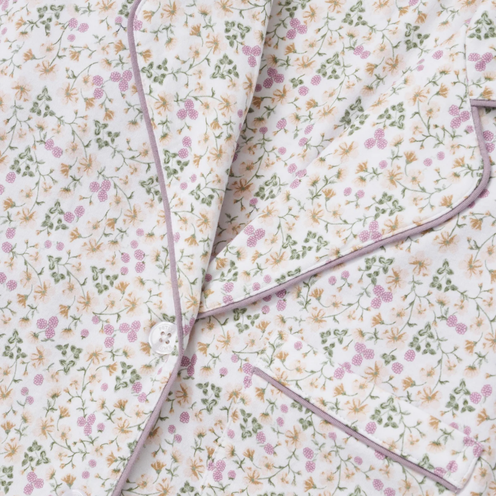 Petite Plume Women's Pima Pajama Set Meadow Bloom