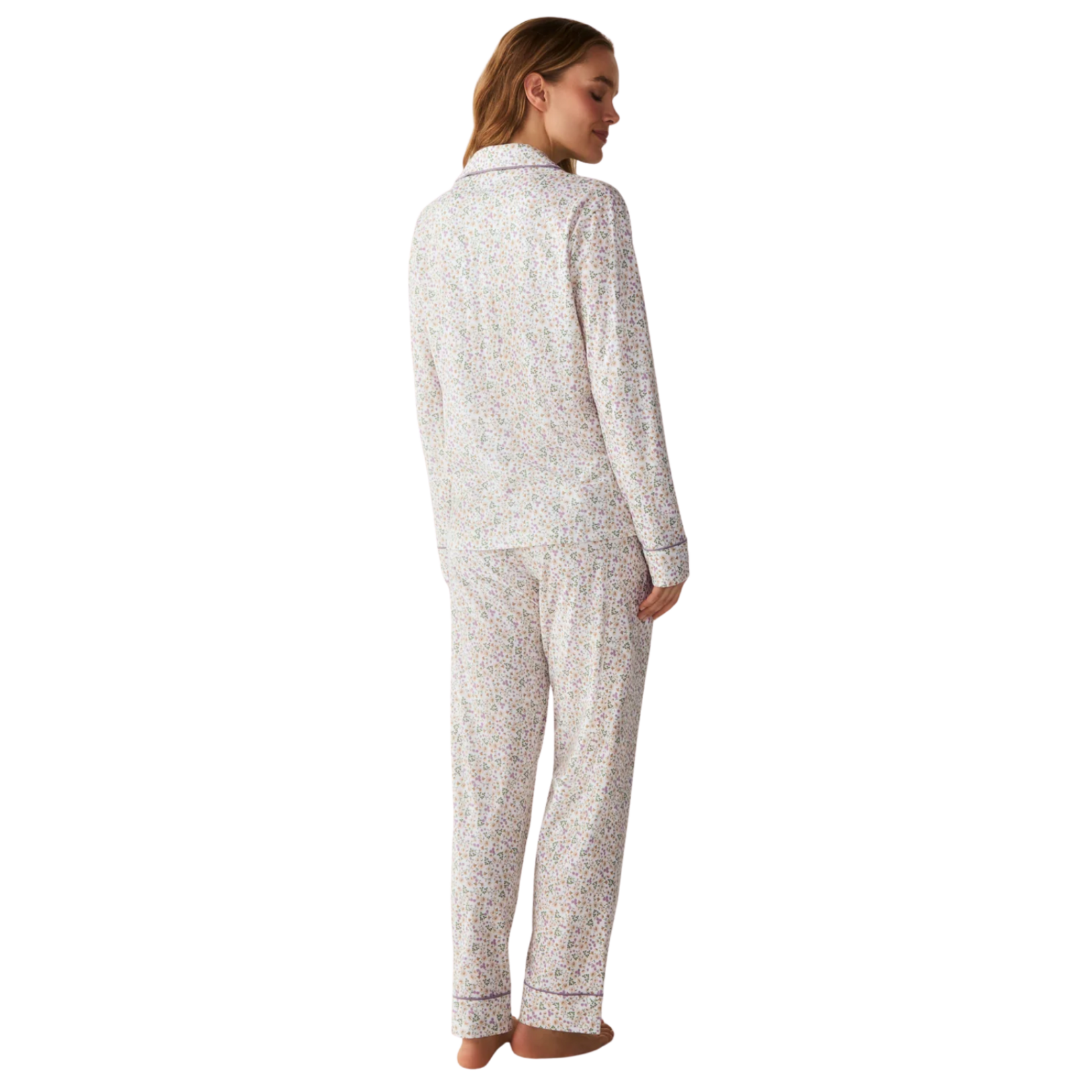 Petite Plume Women's Pima Pajama Set Meadow Bloom
